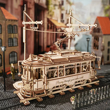 Load image into Gallery viewer, Robotime ROKR 3D DIY Wooden Puzzle Mechanical Models Classic City Tram