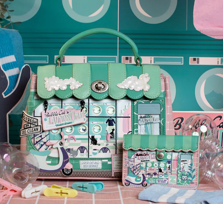 Vendula London-Bubble Cats Accordian Card Wallet