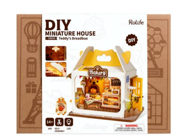 Robotime DIY Mini House Teddy's Breadbox