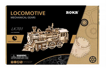 Load image into Gallery viewer, Robotime ROKR 3D DIY Wooden Puzzle Mechanical Gear Drive Locomotive
