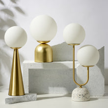 Load image into Gallery viewer, AMALFI TIVOLI TABLE LAMP WHITE/GOLD 20X12X52CM