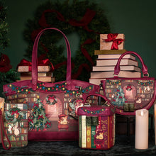 Load image into Gallery viewer, Vendula Christmas Library Winged Top Handle Bag