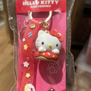 Hello Kitty - Keychain w/Hand Strap - Donuts Hello Kitty