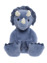 Load image into Gallery viewer, Bear & Me By Charlie Bears Troy Triceratops Denim Blue L 38cm