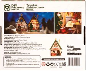 Robotime Rolife DIY Mini House Twinkling Christmas House