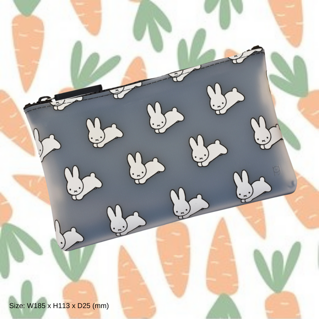 NUU Miffy Large Dick Bruna Clear Zipper Pouch - Black