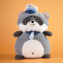 Load image into Gallery viewer, Glee Beanx – Chubby Series Plush - Officer Nimo the Raccoon 22cm
