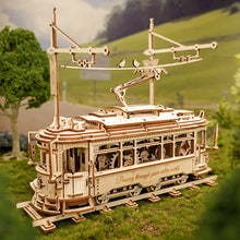 Load image into Gallery viewer, Robotime ROKR 3D DIY Wooden Puzzle Mechanical Models Classic City Tram