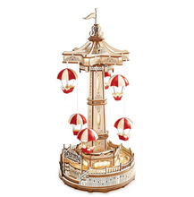 Load image into Gallery viewer, Robotime ROKR 3D Wooden Puzzle DIY Music Box Parachute Tower