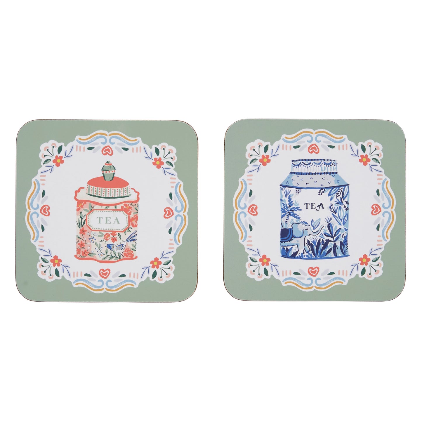 Ulster Weavers Tea Tins Coaster 4pcs Set 11x11x1cm