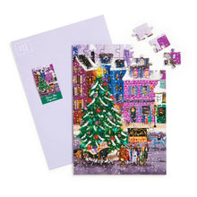 Load image into Gallery viewer, Galison Joy Laforme Christmas Square Greeting Card Puzzle Multi-Coloured 18.7x13.5x0.5cm