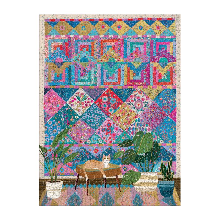 Galison Victoria Ball Quilter's Corner Foil Puzzle 1000pcs Multi-Coloured 68.6x50.8cm