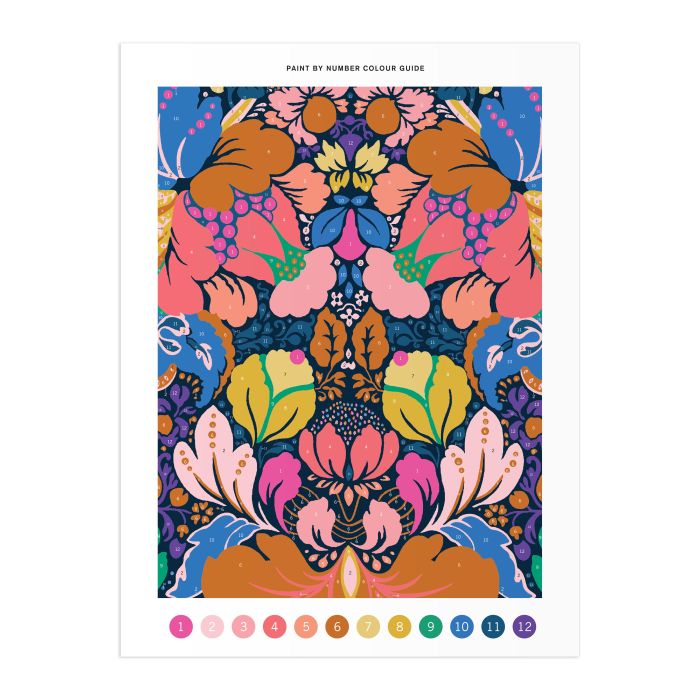 Galison Liberty Glastonbury Paint by Number Kit Multi-Coloured 22.9x2x30.5cm