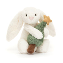 Load image into Gallery viewer, Jellycat Bashful Bunny with Christmas Tree 18cm