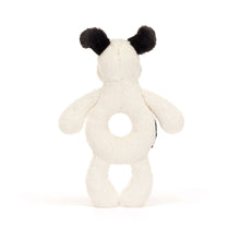 Load image into Gallery viewer, Jellycat Ring Rattle Bashful Black & Cream Puppy 18cm