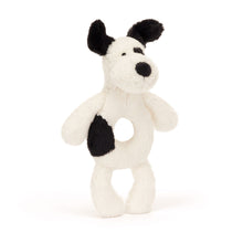Load image into Gallery viewer, Jellycat Ring Rattle Bashful Black & Cream Puppy 18cm