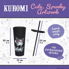 Load image into Gallery viewer, Hello Kitty and Friends Kuromi Cup with Straw 28cm