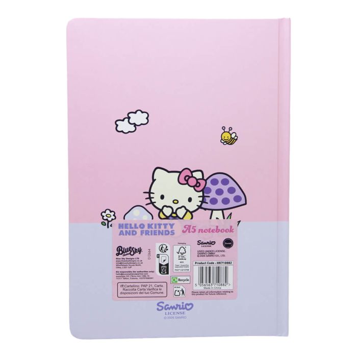 Hello Kitty & Friends Mushroom A5 Casebound Notebook