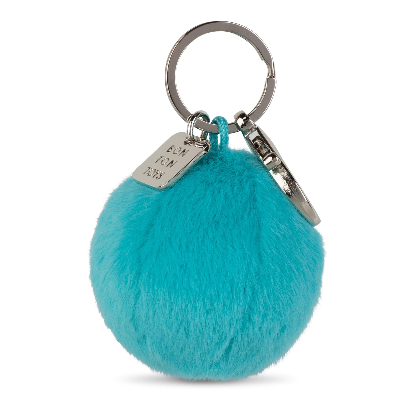 Smiley Keychain ECO Fuzzy Teal 5.5 cm
