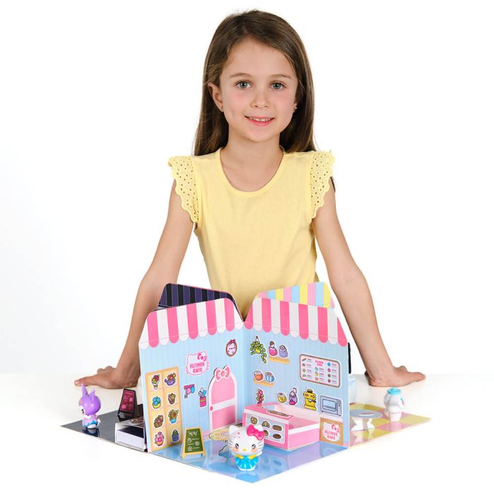 Hello Kitty and Friends Sticker House Hello Kitty Flower Cafe 20.5cm