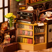 Load image into Gallery viewer, Robotime Rolife Holiday Cafe DIY Book Nook Shelf Insert TGB15