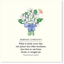 Load image into Gallery viewer, Affirmations - Twigseeds Sympathy Card - What is lovely never dies - K315