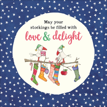 Load image into Gallery viewer, Affirmations - Twigseeds Christmas Card - May your stockings be filled - KC03