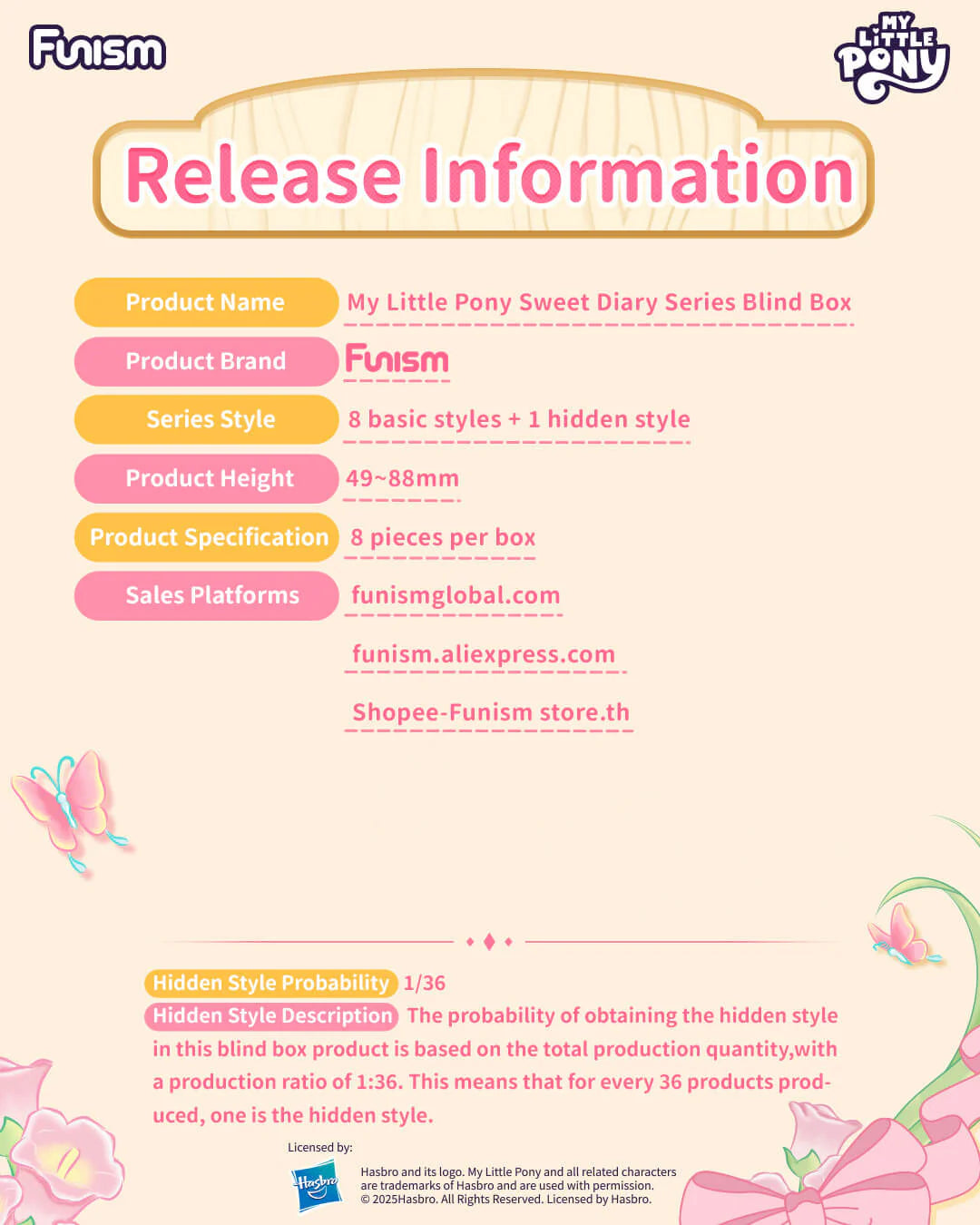 Funism My Little Pony Sweet Diary Series Blind Box