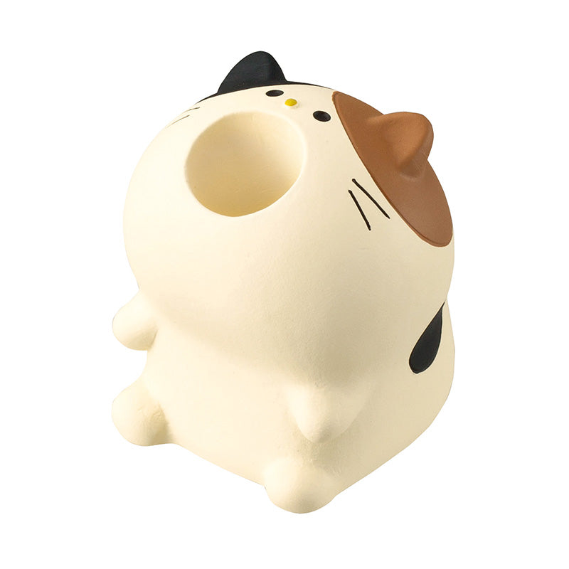 Decole Harapeko Animal Pen Stand - Calico Cat