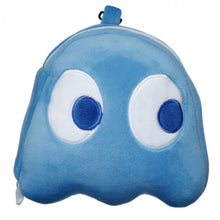 Load image into Gallery viewer, Pac-Man Blue Ghost Travel Pillow & Eye Mask Set