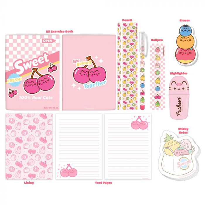 Pusheen Fruits Stationery Set 24cm