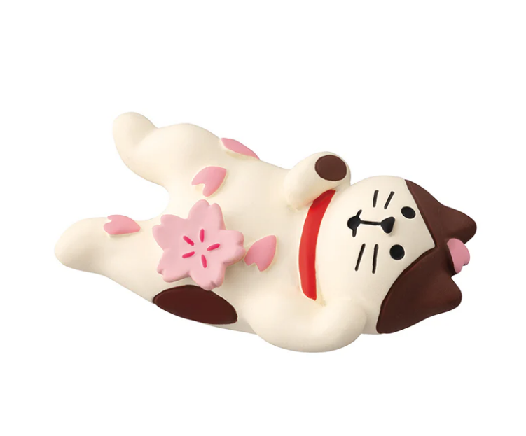 Decole Concombre Figurine - Sakura Viewing Party - Cat With Sakura