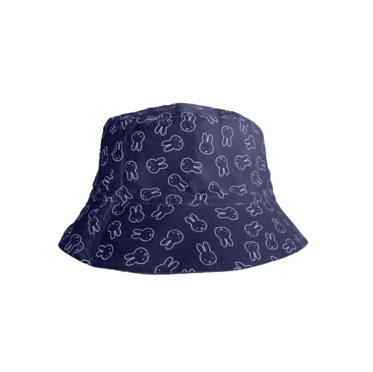 Engelite Miffy Canvas Bucket Hats Navy (M) 56cm