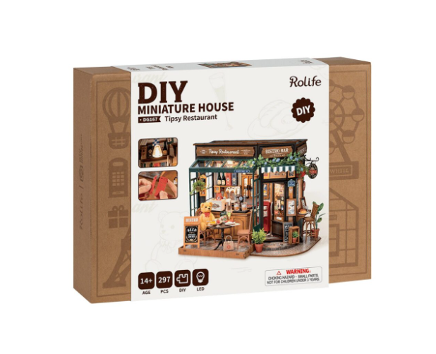 Robotime Rolife DIY Miniature House Tipsy Restaurant DG167