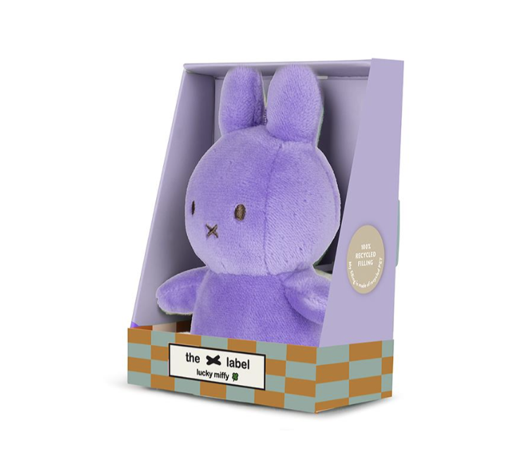 Miffy & Friends Lucky Miffy Sitting in giftbox Lilac 10cm
