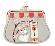 Load image into Gallery viewer, Vendula Sushi - Grey Edition Clipper Coin Purse
