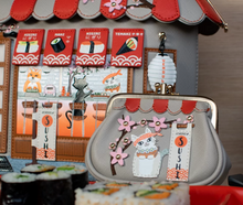 Load image into Gallery viewer, Vendula Sushi - Grey Edition Clipper Coin Purse