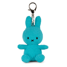 Load image into Gallery viewer, Miffy & Friends Miffy Keychain ECO Corduroy Teal 10 cm