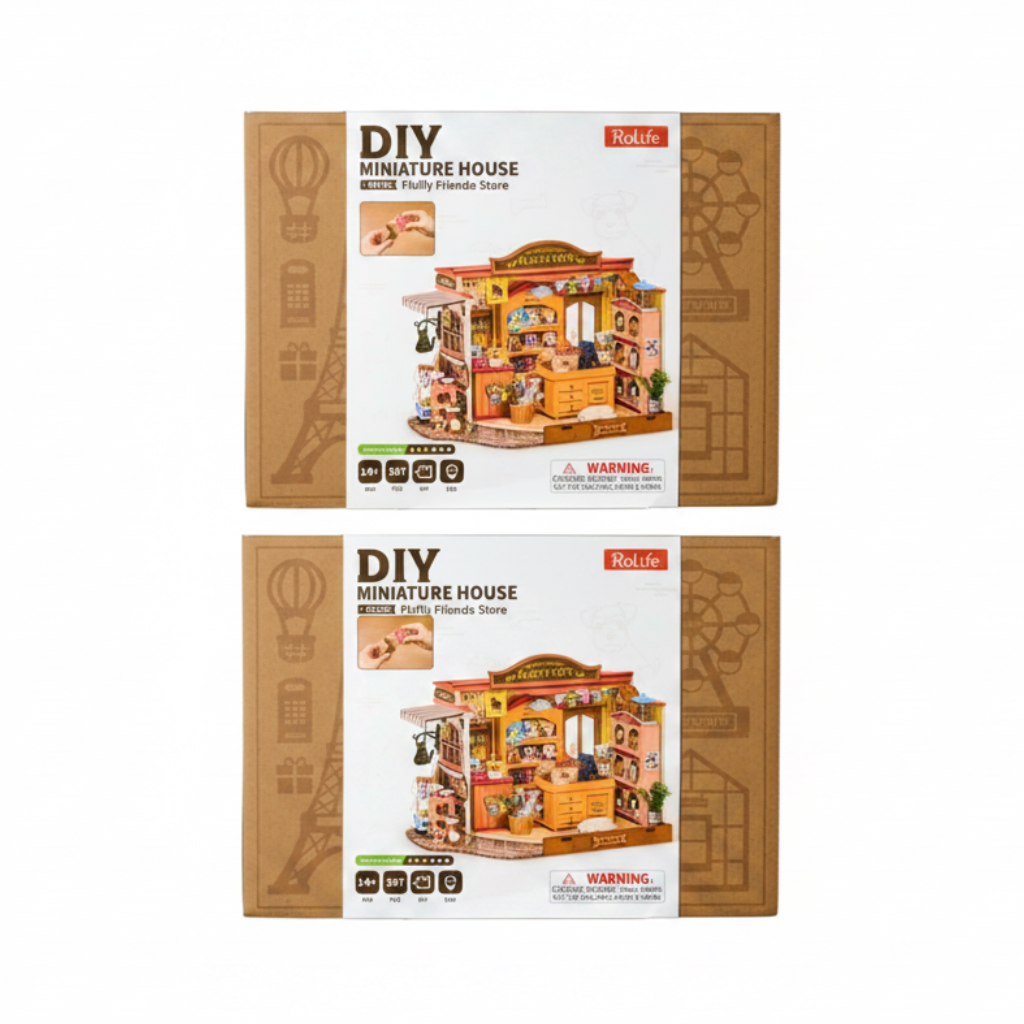 Robotime Rolife Fluffy Friends Store DIY Miniature House DG185