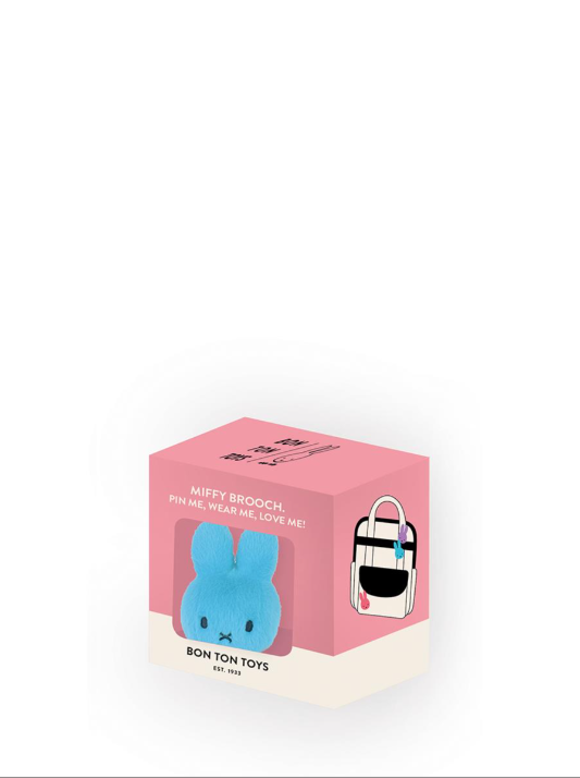 Miffy & Friends Miffy ECO Fuzzy Brooch in giftbox Teal 8cm