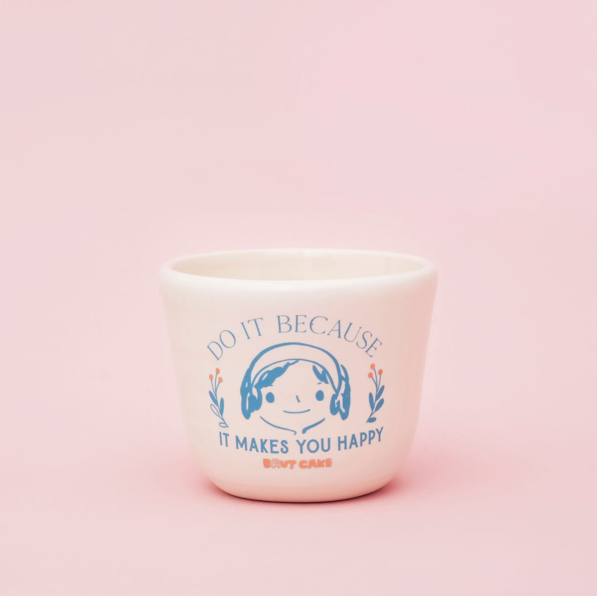 Brut Cake 100 Smiling Mugs Uplift Series Peach 9.5cm