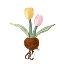 Load image into Gallery viewer, PlushWoods Yellow and Pink Tulip Plant Plush With Pot 25cm