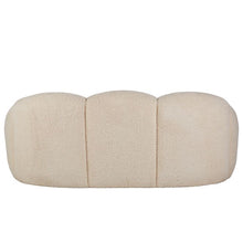 Load image into Gallery viewer, Isalbi Amalfi Formes Teddy Bear Curved 3 Seater Sofa Off White 200x84x76cm