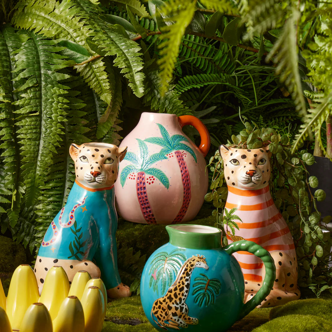 Emporium Pierson Leopard Vase Blue 25cm
