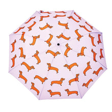 Load image into Gallery viewer, Original Duckhead Duck Umbrella Compact - Coucou Suzette Dachshund Purple 5x7x35cm