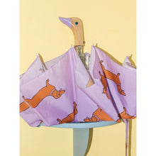 Load image into Gallery viewer, Original Duckhead Duck Umbrella Compact - Coucou Suzette Dachshund Purple 5x7x35cm