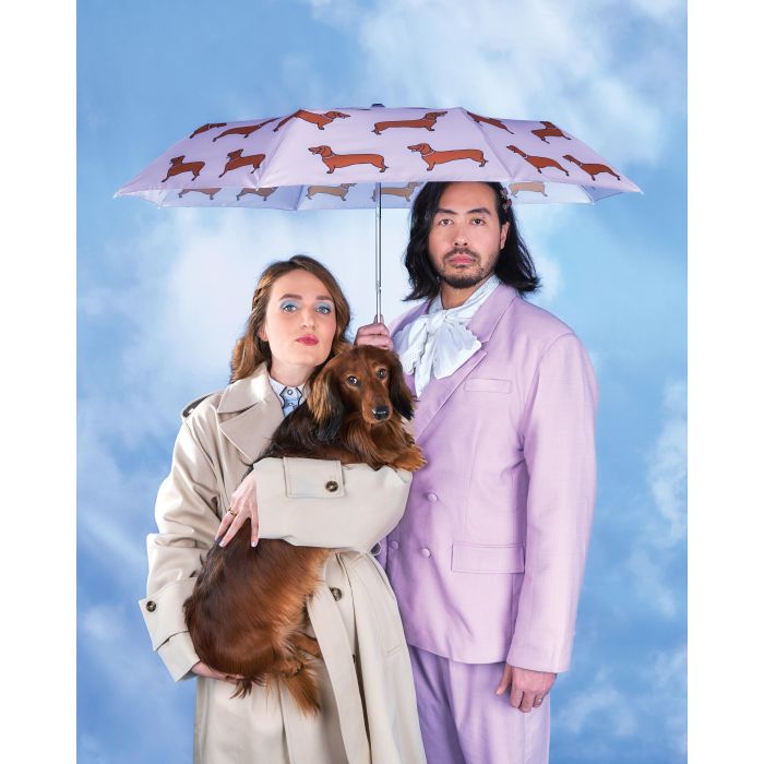 Original Duckhead Duck Umbrella Compact - Coucou Suzette Dachshund Purple 5x7x35cm
