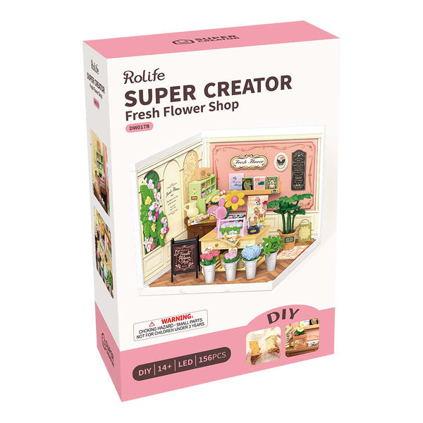 Robotime Rolife Fresh Flower Shop DIY Miniature House DW017B