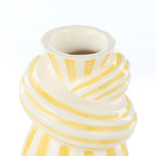 Load image into Gallery viewer, Emporium Lulu Collection Twist Stripe Vase Yellow