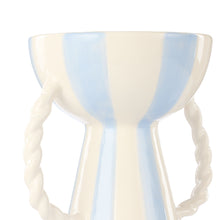 Load image into Gallery viewer, Emporium Lulu Collection Stripe Vase Blue 21cm